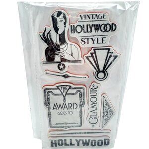 Graphic 45 Vintage Hollywood Cling Stamp Set #3 Hampton Art